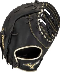 12.5 Inch Mizuno MVP Prime SE GXF50PSE8-Black/Gold Adult Baseball Firstbase Mitt