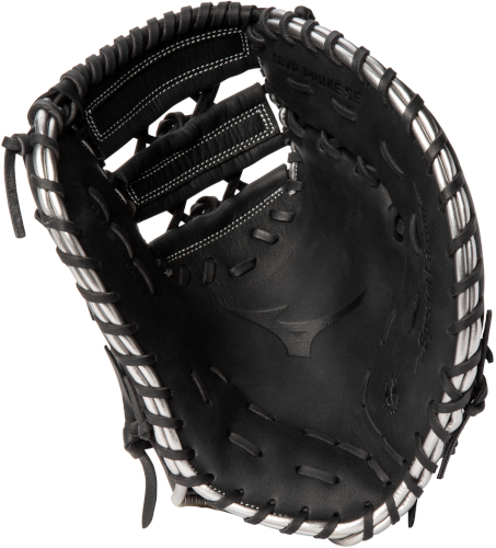 12.5 Inch Mizuno MVP Prime SE GXF50PSE8-Black/Silver Adult Baseball Firstbase Mitt - Image 2