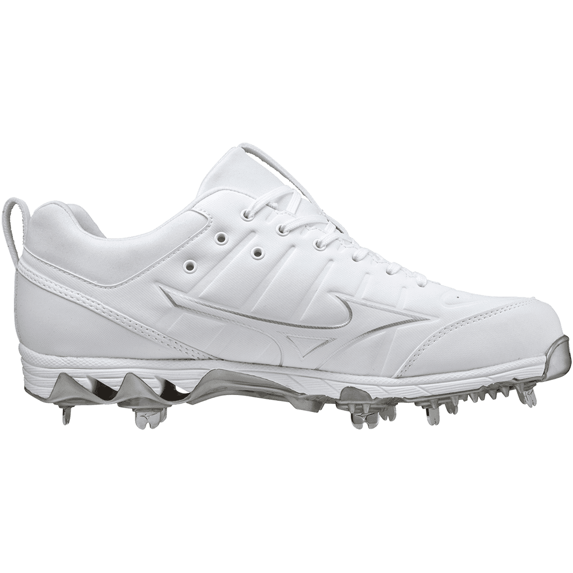 Mizuno 9-Spike Ambition 2 Low Men's Metal Baseball Cleat - White - Image 3