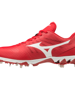 Mizuno 9-Spike Ambition Low Metal Cleats - Red White