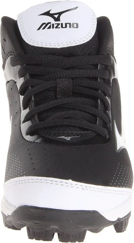 Mizuno 9 Spike Franchise 7 Mid Youth Molded Cleats - Black White - Image 5