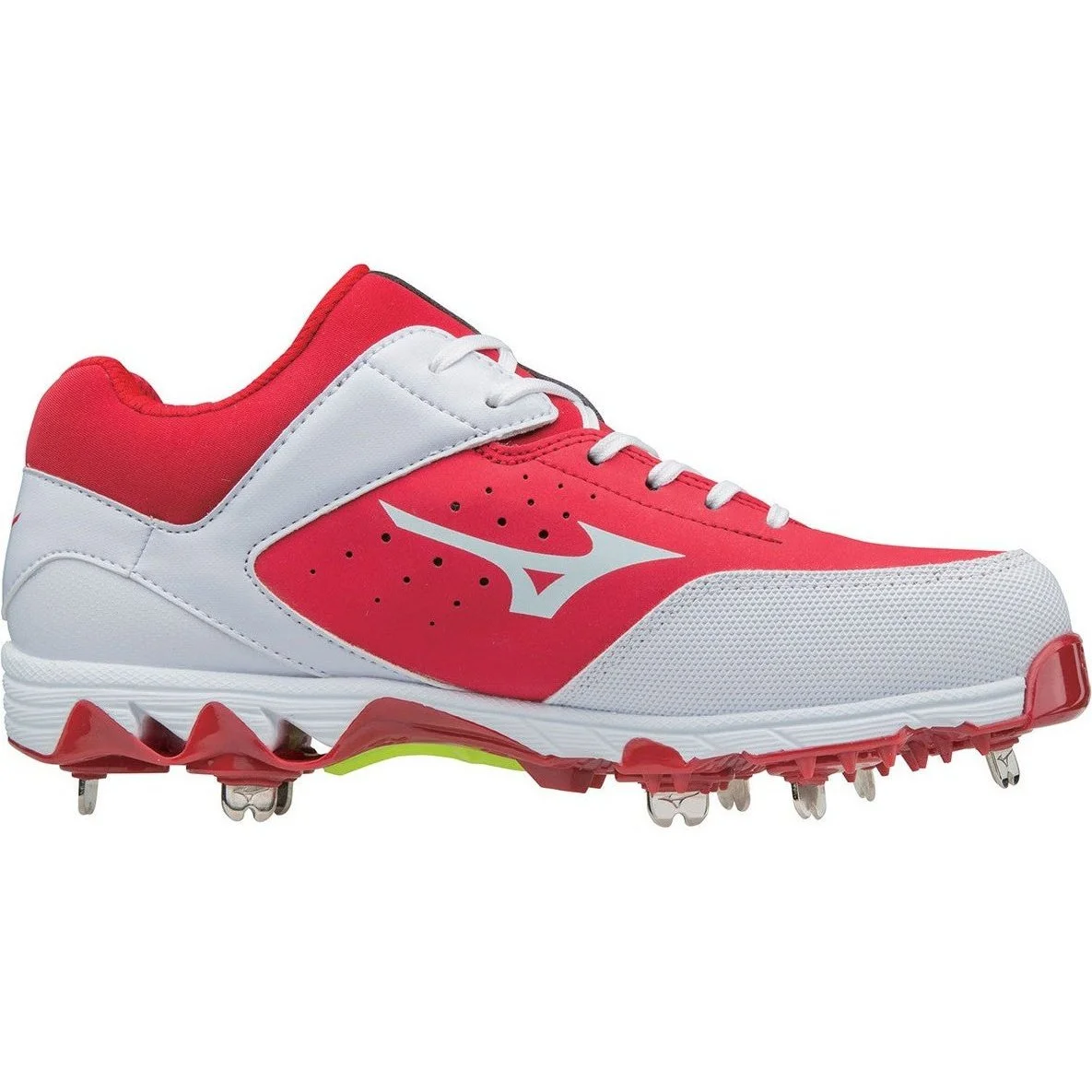 Mizuno 9-Spike Swift 5 Cleats - Red White - Image 2