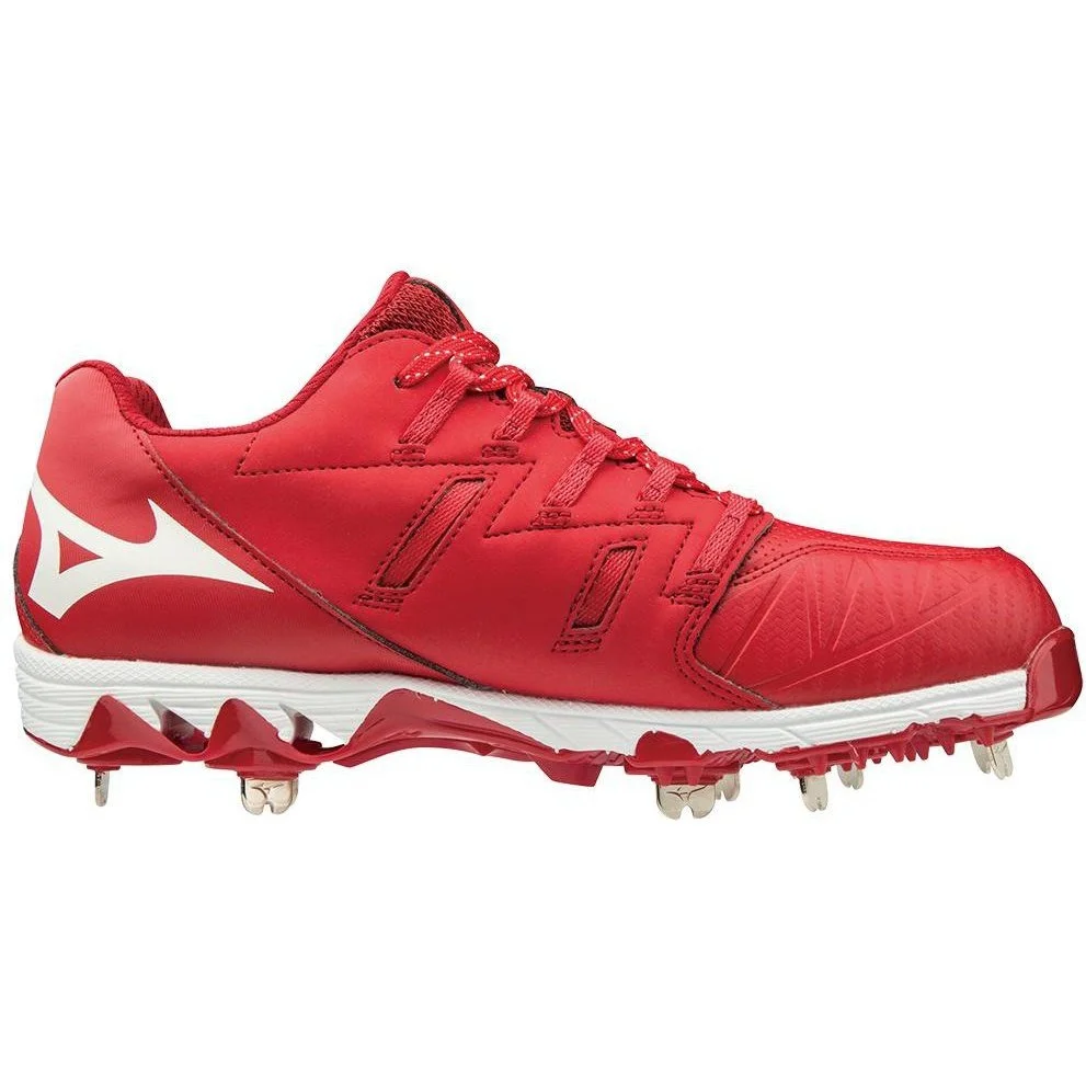 Mizuno 9-Spike Swift 6 Cleats - Red White - Image 2
