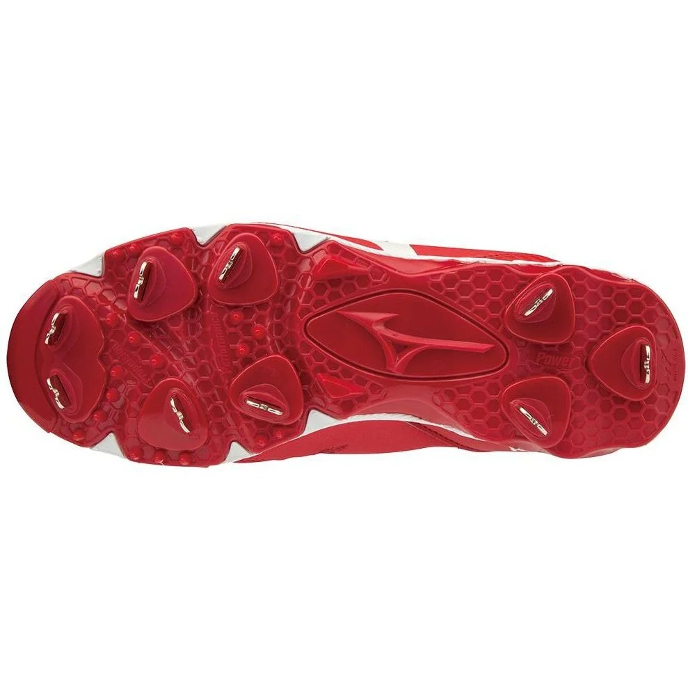 Mizuno 9-Spike Swift 6 Cleats - Red White - Image 3