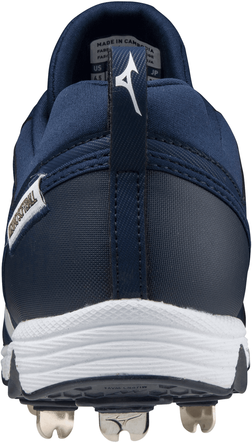 Mizuno 9-Spike Swift 7 Low Women's Metal Softball Cleat - Navy White - Image 5