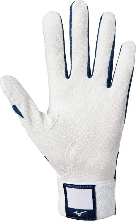 Mizuno Adult MVP Batting Gloves - Navy White - Image 2