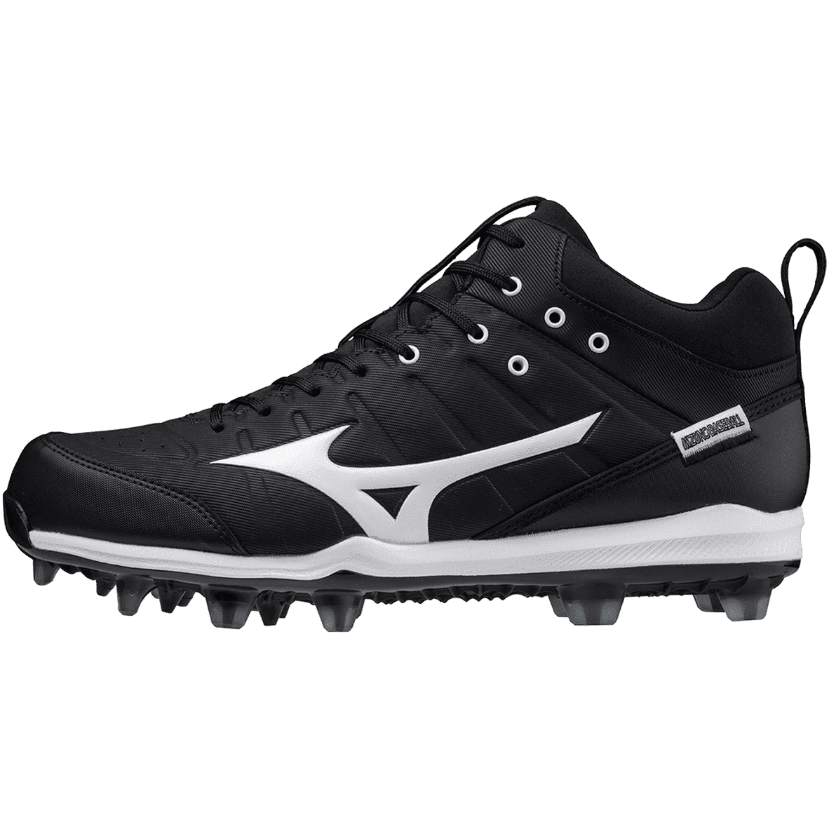 Mizuno Ambition 2 TPU Mid Men's Molded Baseball Cleat - Black White