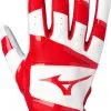 Mizuno B-303 Adult Baseball Batting Glove - Red