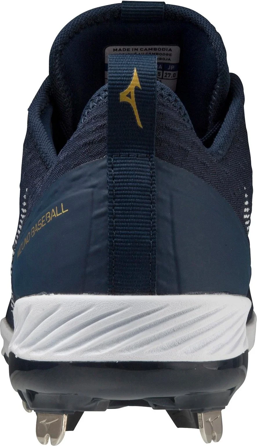 Mizuno Dominant 4 Low Metal Cleats - Navy White - Image 5
