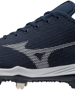 Mizuno Dominant 4 Low Metal Cleats - Navy White