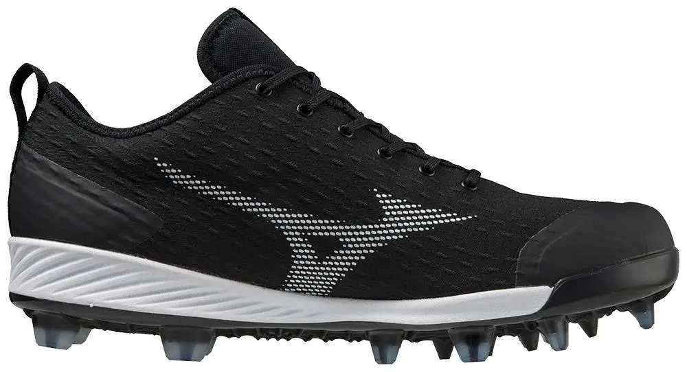 Mizuno Dominant 4 Low Molded Cleats - Black White - Image 2