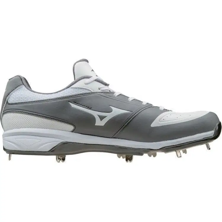 Mizuno Dominant IC Low Metal Cleats - Gray White - Image 2
