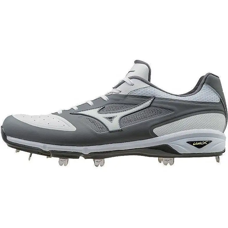 Mizuno Dominant IC Low Metal Cleats - Gray White