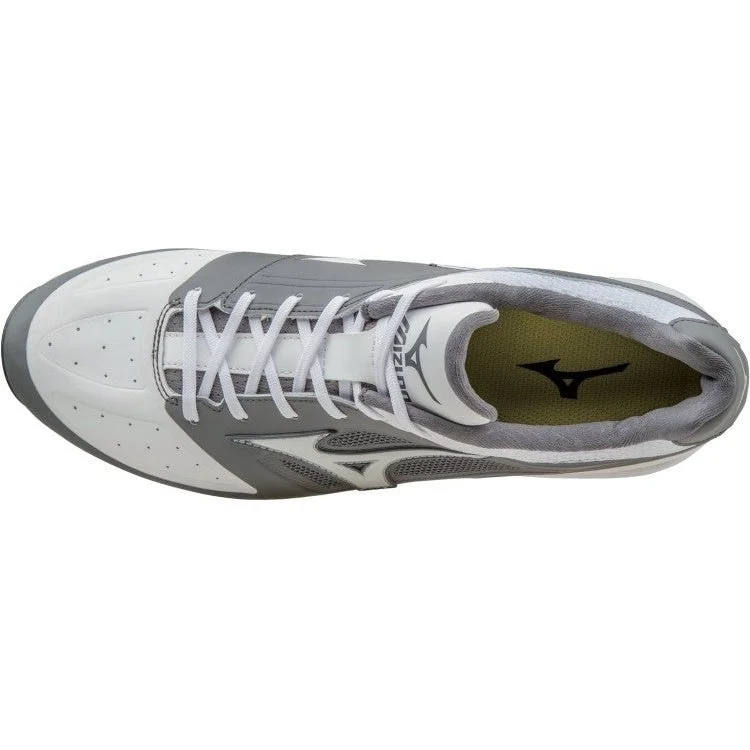 Mizuno Dominant IC Low Metal Cleats - Gray White - Image 4