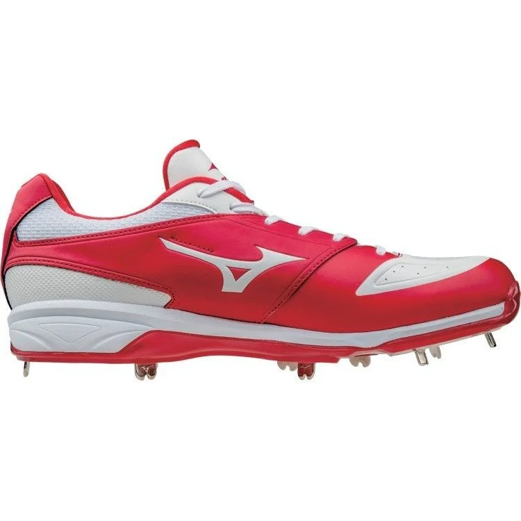 Mizuno Dominant IC Low Metal Cleats - Red White - Image 2