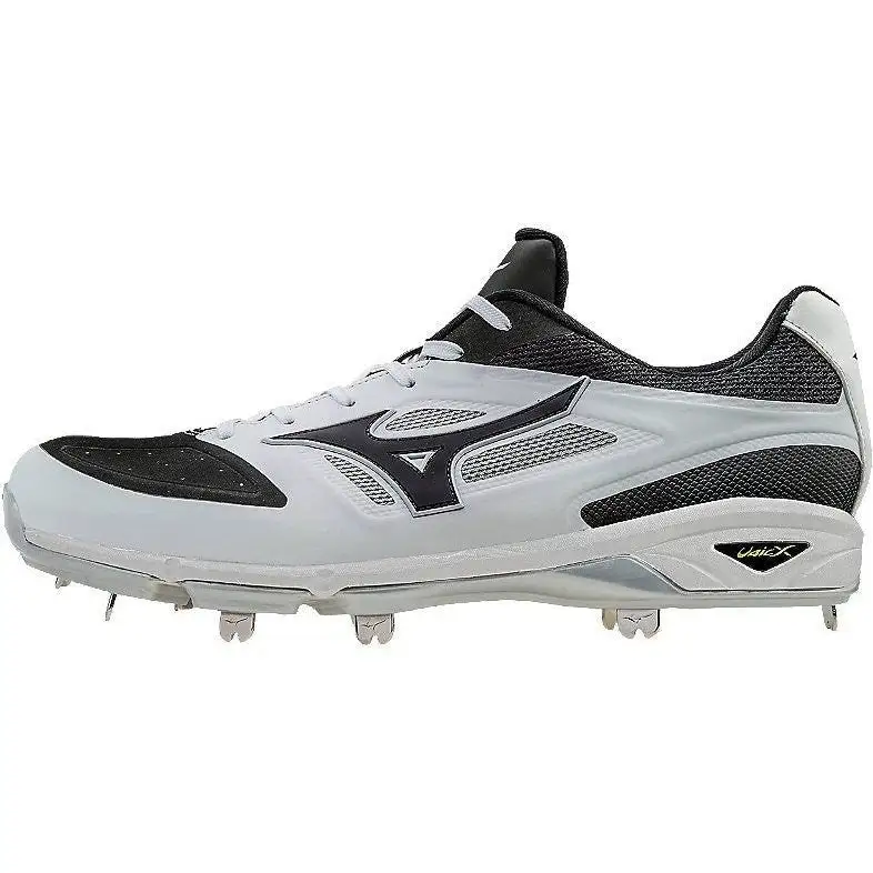 Mizuno Dominant IC Low Metal Cleats - White Black