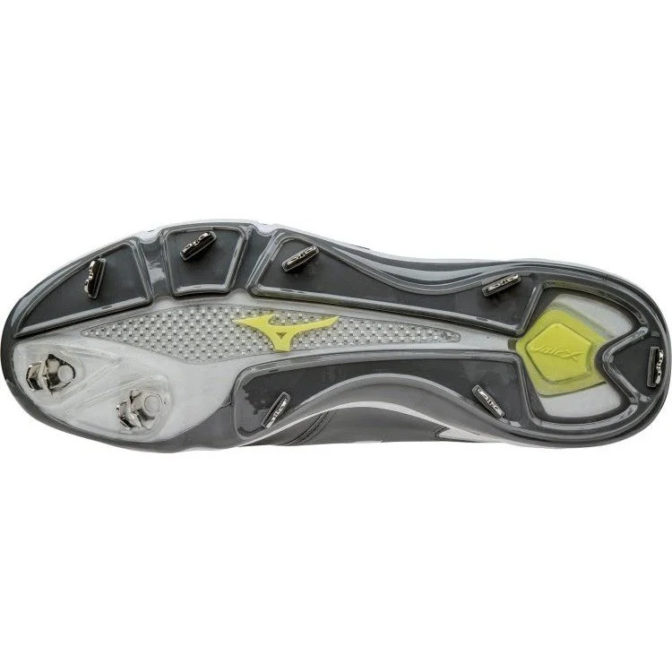 Mizuno Dominant IC Mid Metal Cleats - Gray White - Image 3