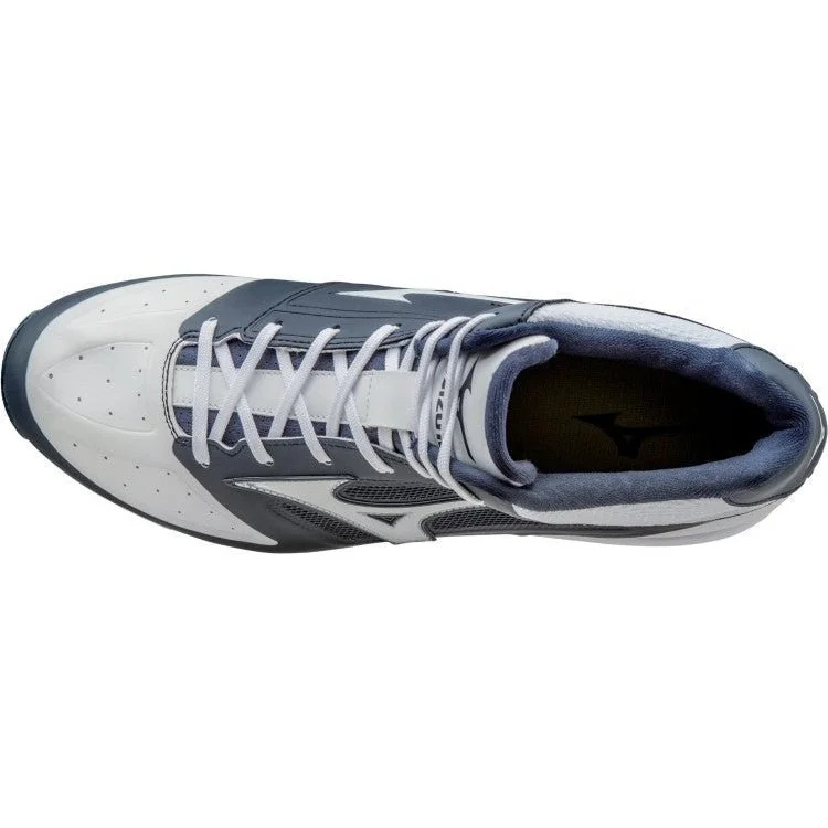 Mizuno Dominant IC Mid Metal Cleats - Navy White - Image 4
