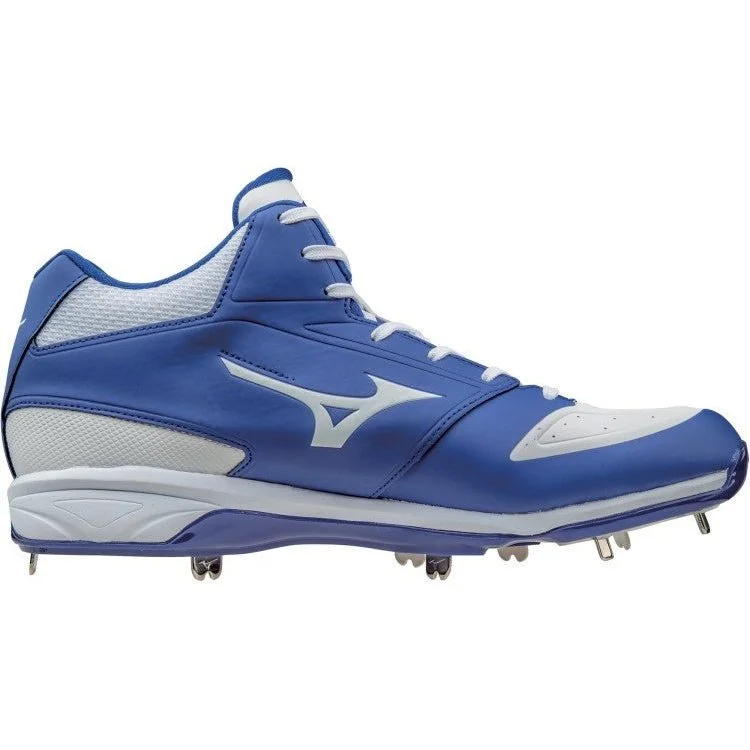 Mizuno Dominant IC Mid Metal Cleats - Royal White - Image 2