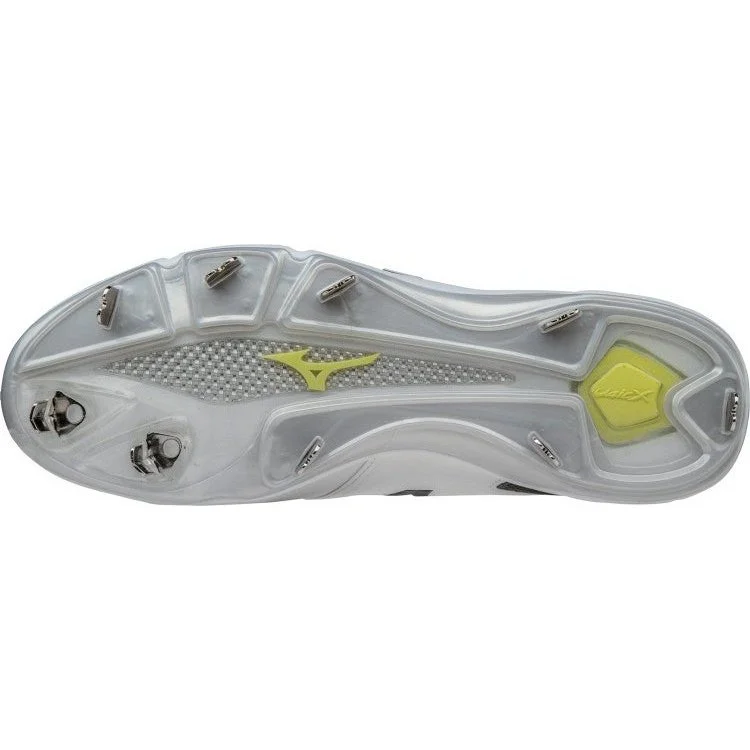 Mizuno Dominant IC Mid Metal Cleats - White Black - Image 3