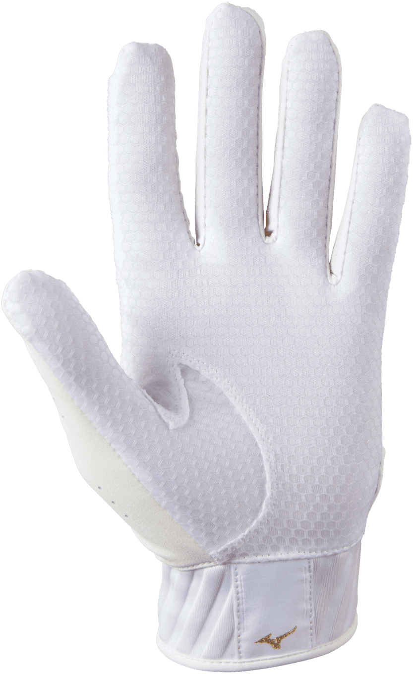 Mizuno MVP Adult Baseball Batting Glove - White Gold - Image 2
