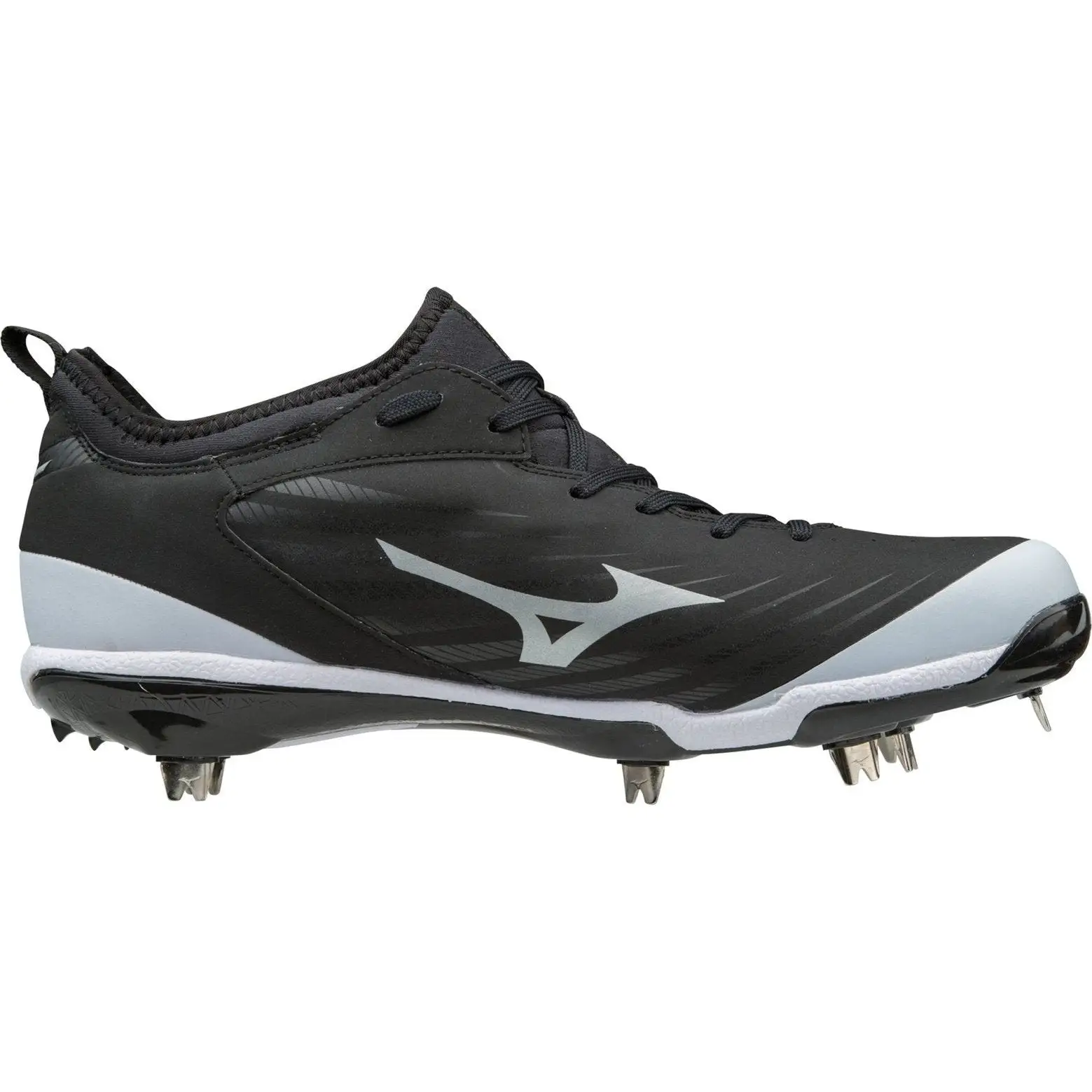 Mizuno Men's EPIQ Metal Baseball Cleats - Black White - Image 2