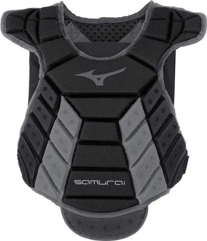 Mizuno Samurai Women's Fastpitch Softball Chest Protector 13" - Black Gray