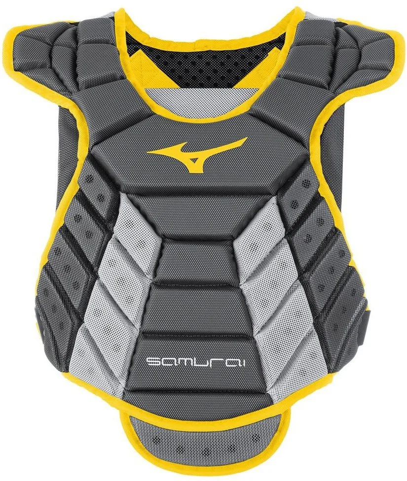 Mizuno Samurai Women's Fastpitch Softball Chest Protector 13" - Gray Yellow