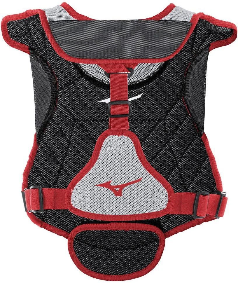 Mizuno Samurai Women's Fastpitch Softball Chest Protector 14" - Gray Cardinal - Image 2