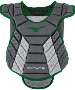 Mizuno Samurai Women's Fastpitch Softball Chest Protector 14" - Gray Forest