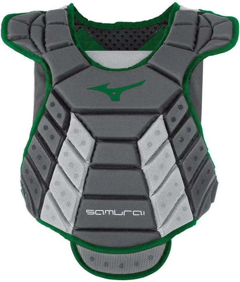 Mizuno Samurai Women's Fastpitch Softball Chest Protector 14" - Gray Forest