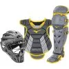 Mizuno Samurai Womens Boxed Catcher's Gear Set (13-14") - Gray Yellow