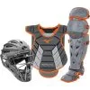 Mizuno Samurai Womens Boxed Catcher's Gear Set (14-15") - Gray Orange