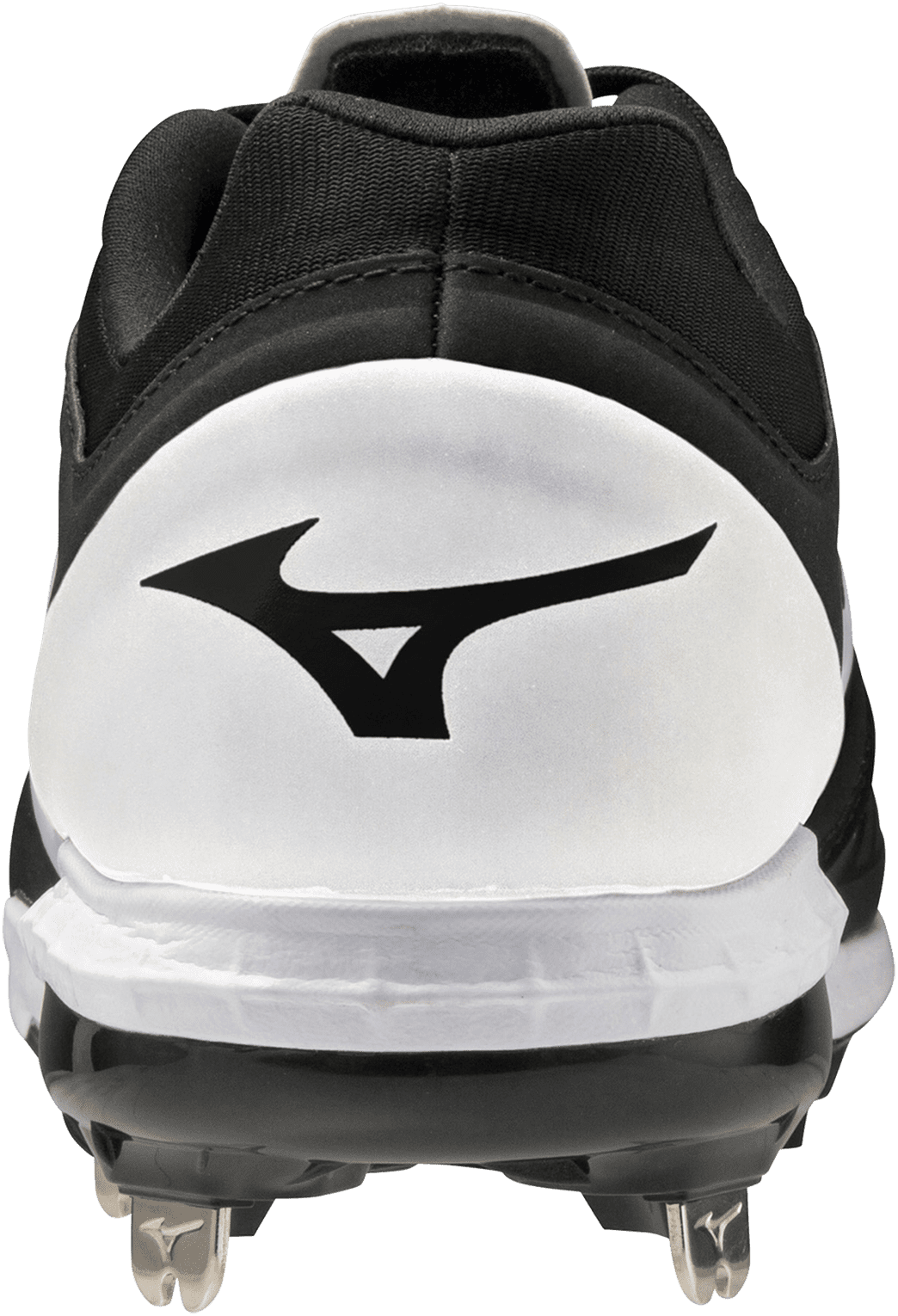 Mizuno Sweep 5 Low Women's Metal Softball Cleat - Black White - Image 5