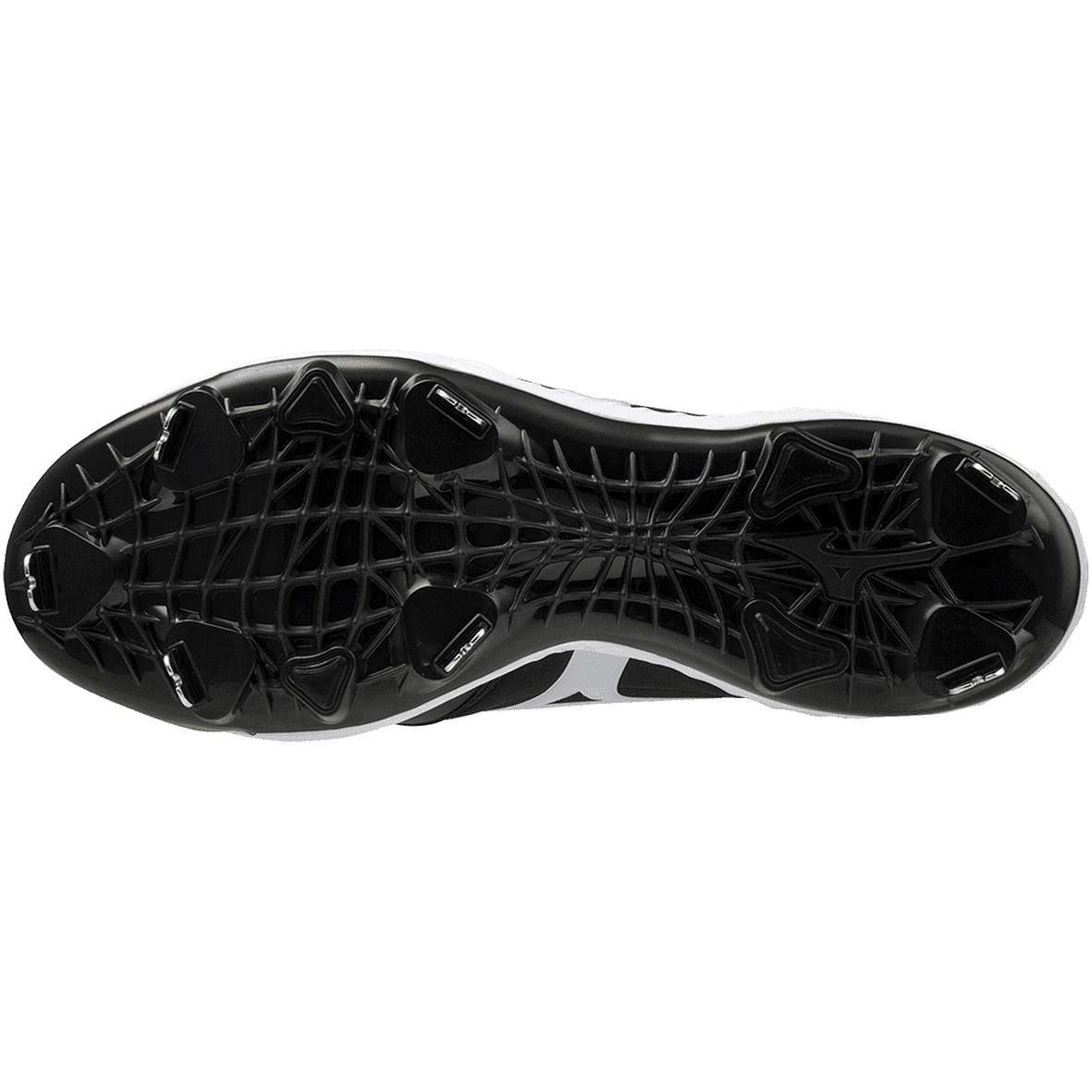 Mizuno Sweep 5 Low Women's Metal Softball Cleat - Black White - Image 2