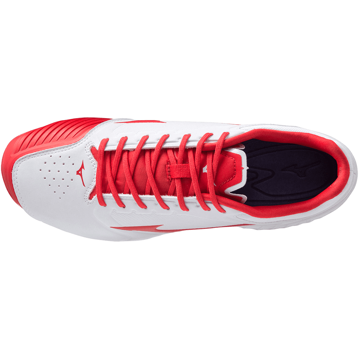 Mizuno Sweep 5 Low Women's Metal Softball Cleat - White Red - Image 4