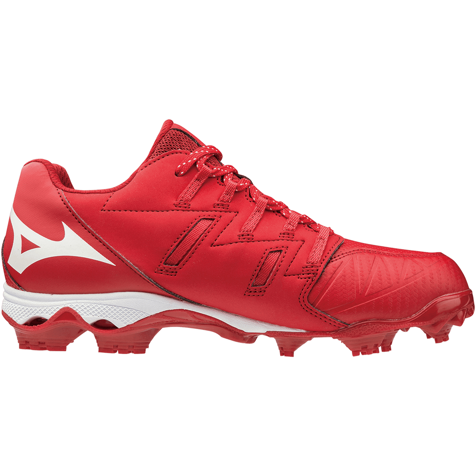 Mizuno Women's 9-Spike Advanced Finch Elite 4 FP Cleats - Red White - Image 2