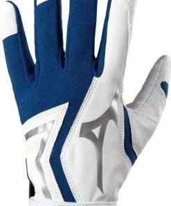 Mizuno Youth MVP Batting Gloves - Navy White