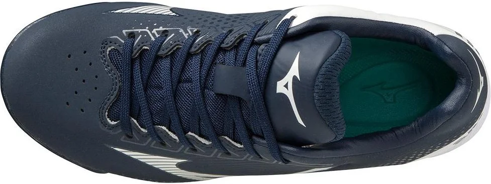 Mizuno Youth Wave Lightrevo JR Low Molded Cleats - Navy White - Image 4
