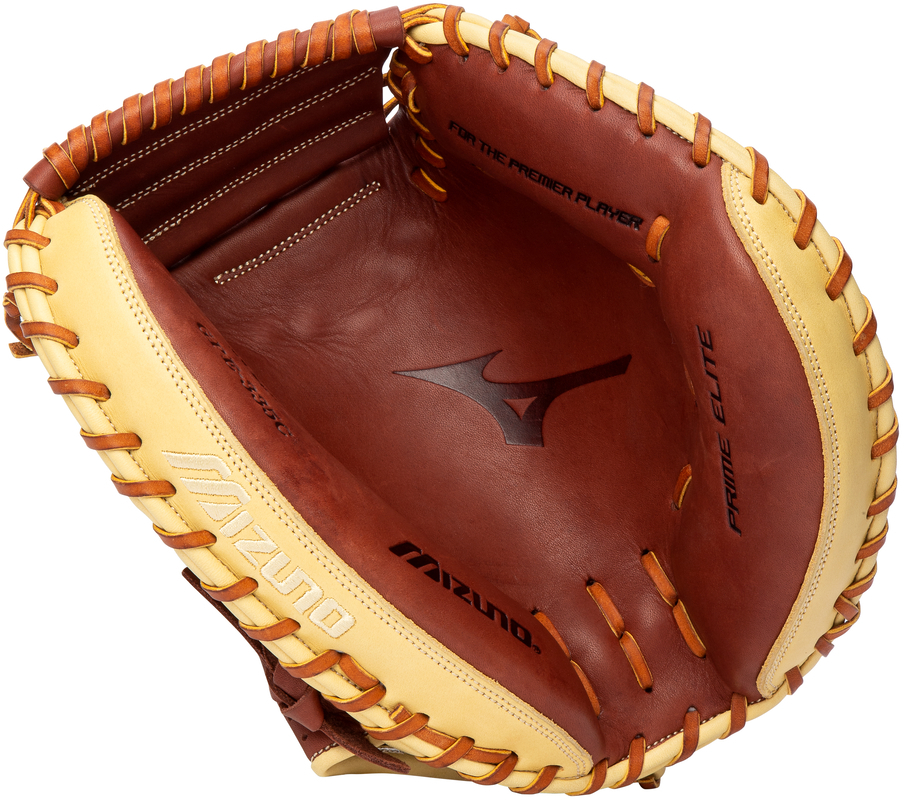 33.5 Inch Mizuno Prime Elite GPE-335C Adult Baseball Catcher Mitt 312937 - Image 2